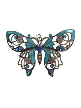 Turquoise and Blue Butterfly Pendant